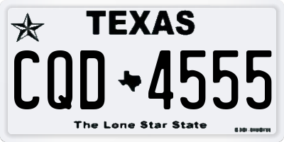 TX license plate CQD4555