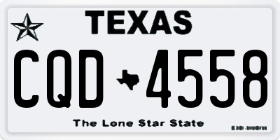 TX license plate CQD4558