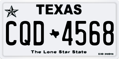 TX license plate CQD4568
