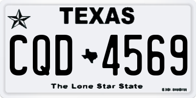 TX license plate CQD4569