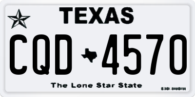 TX license plate CQD4570