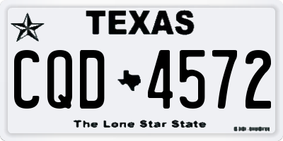 TX license plate CQD4572