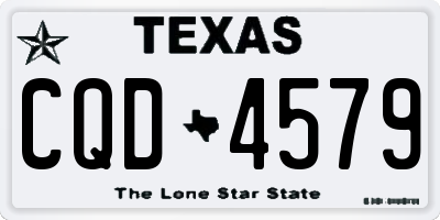 TX license plate CQD4579