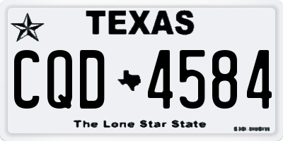 TX license plate CQD4584