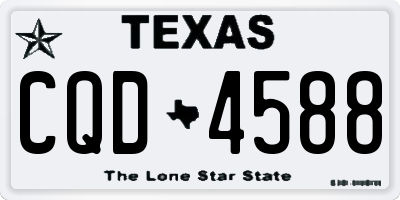 TX license plate CQD4588