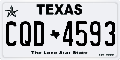 TX license plate CQD4593