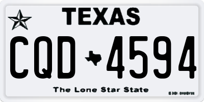 TX license plate CQD4594