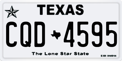 TX license plate CQD4595