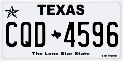 TX license plate CQD4596