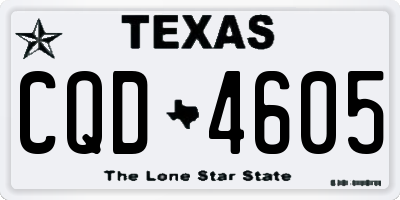 TX license plate CQD4605