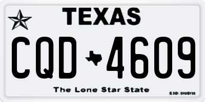 TX license plate CQD4609