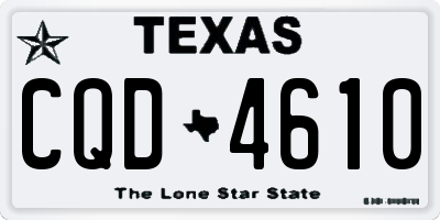 TX license plate CQD4610