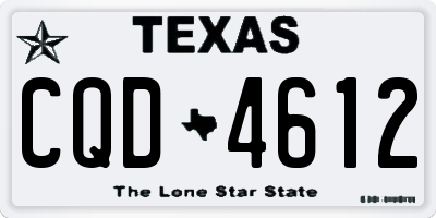 TX license plate CQD4612