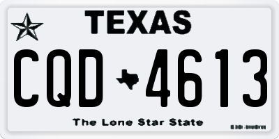 TX license plate CQD4613