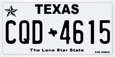 TX license plate CQD4615