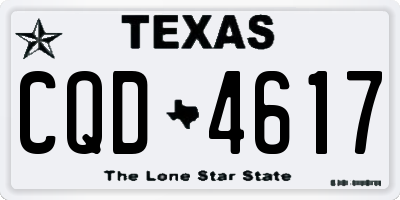 TX license plate CQD4617