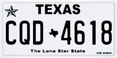TX license plate CQD4618