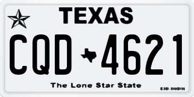 TX license plate CQD4621