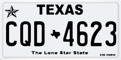 TX license plate CQD4623