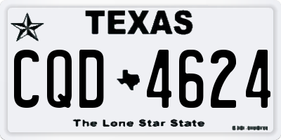 TX license plate CQD4624