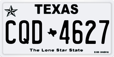 TX license plate CQD4627