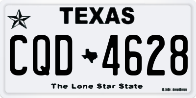 TX license plate CQD4628