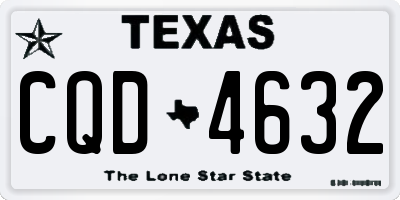 TX license plate CQD4632