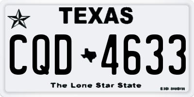 TX license plate CQD4633