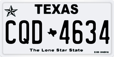 TX license plate CQD4634