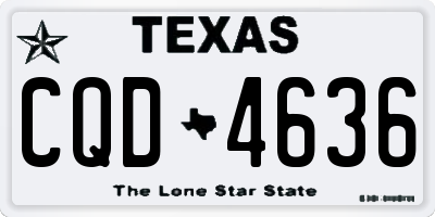 TX license plate CQD4636