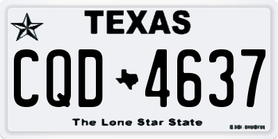 TX license plate CQD4637