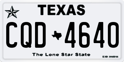 TX license plate CQD4640