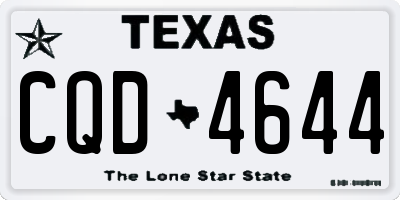 TX license plate CQD4644
