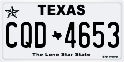 TX license plate CQD4653