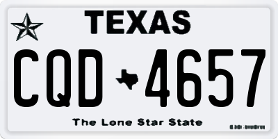 TX license plate CQD4657