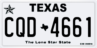 TX license plate CQD4661