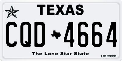 TX license plate CQD4664