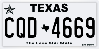 TX license plate CQD4669