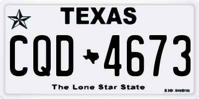 TX license plate CQD4673