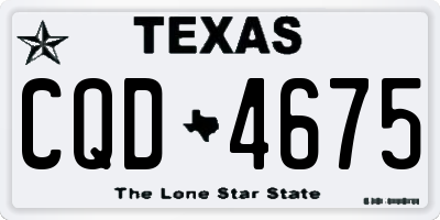 TX license plate CQD4675