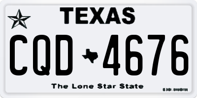 TX license plate CQD4676