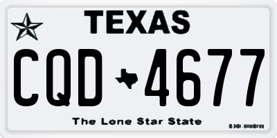 TX license plate CQD4677