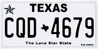 TX license plate CQD4679