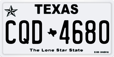 TX license plate CQD4680