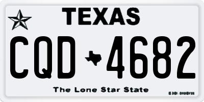TX license plate CQD4682