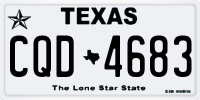 TX license plate CQD4683