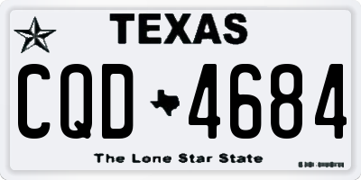 TX license plate CQD4684