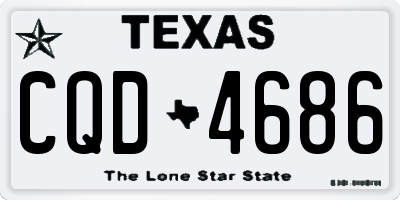 TX license plate CQD4686