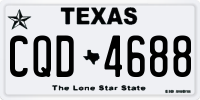 TX license plate CQD4688