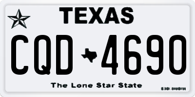 TX license plate CQD4690